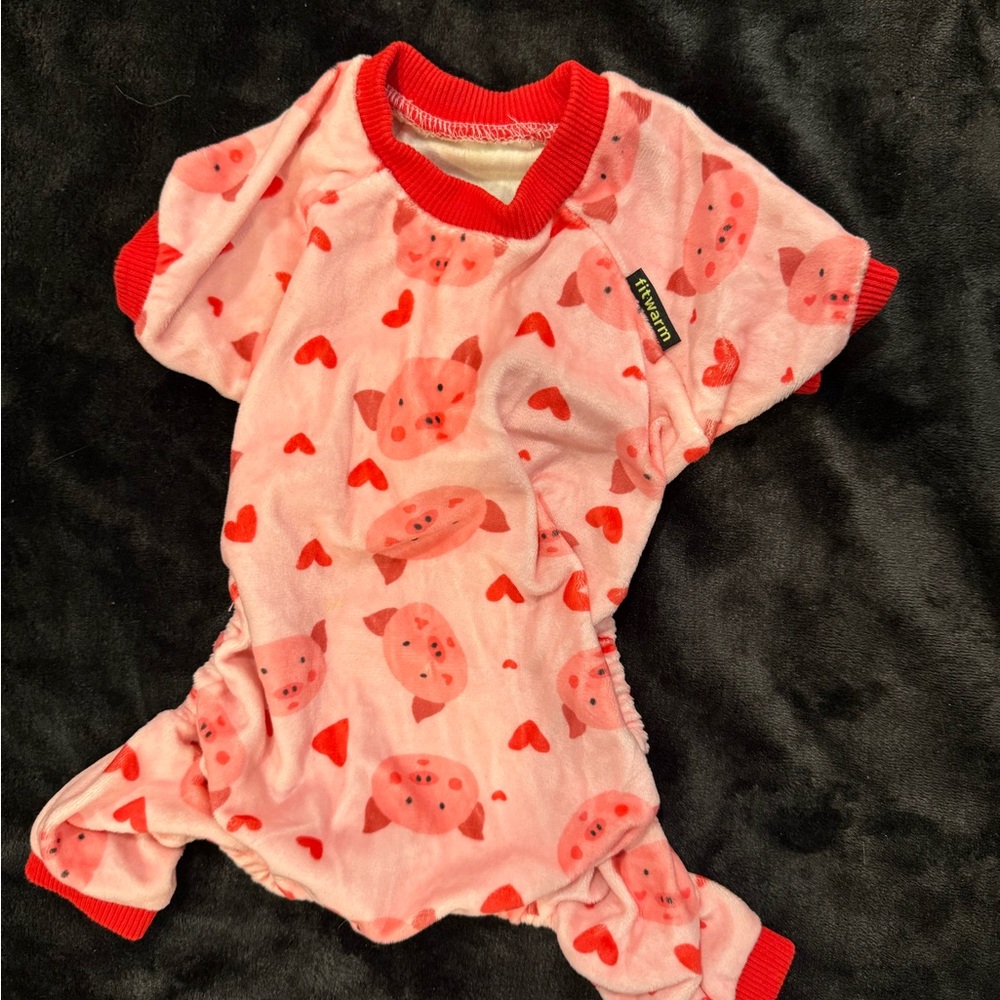 Adorable Pink Piglet Dog Pajamas in Small